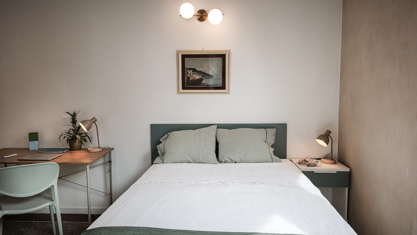 Single room window view student housing Verona